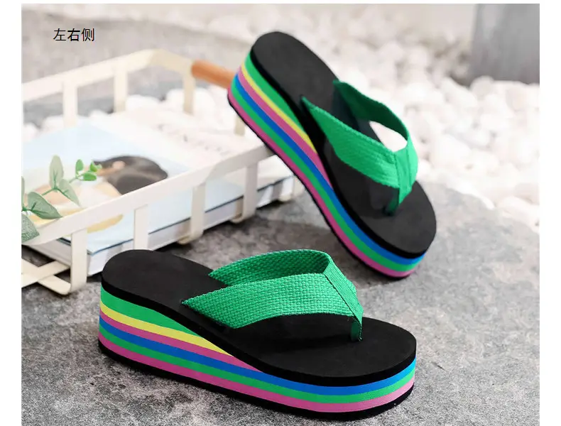 Women's Rainbow Sandal Flip Flops Summer Thick Sole — feature 17