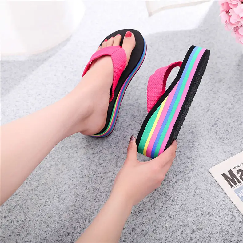 Women's Rainbow Sandal Flip Flops Summer Thick Sole — feature 29