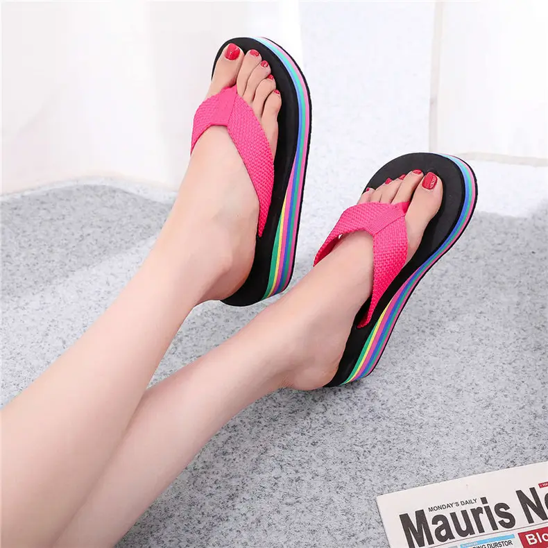 Women's Rainbow Sandal Flip Flops Summer Thick Sole — feature 30