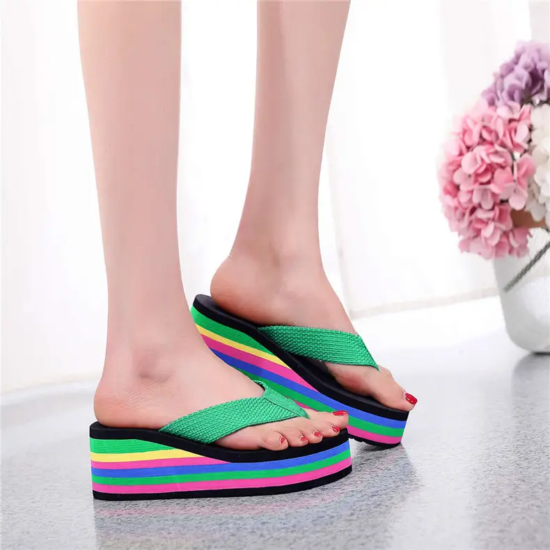 Women's Rainbow Sandal Flip Flops Summer Thick Sole — feature 45