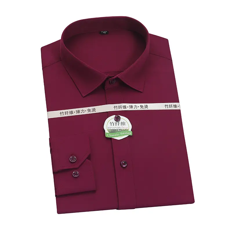 Men's Navy Bamboo Fiber Unstitched Shirt KH317 - Image 13