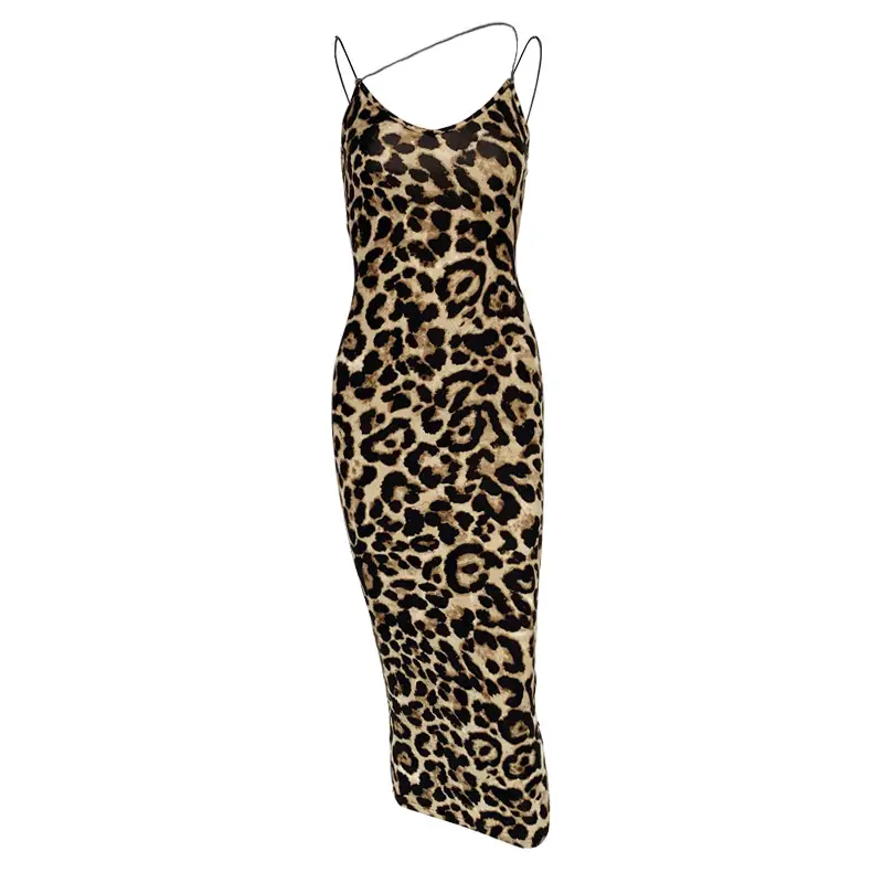 Leopard Print V-Backless Nightwear Dress for Women - Image 7