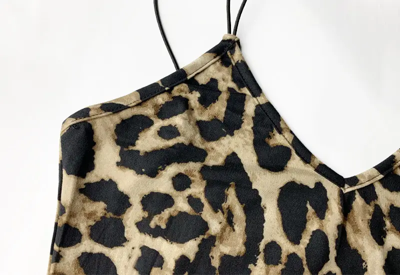 Leopard Print V-Backless Nightwear Dress for Women — feature 17