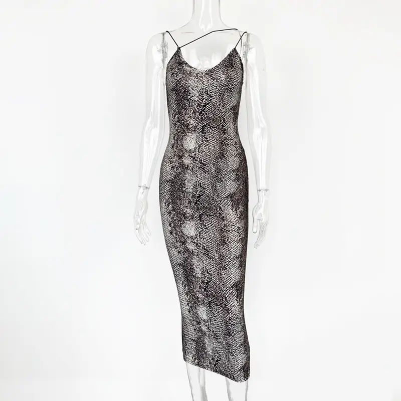 Leopard Print V-Backless Nightwear Dress for Women - Image 2