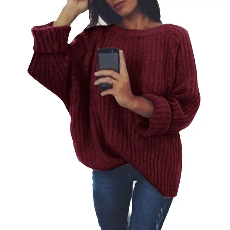Grey Knitted Women's Loose Fit Jacket Large - Image 9