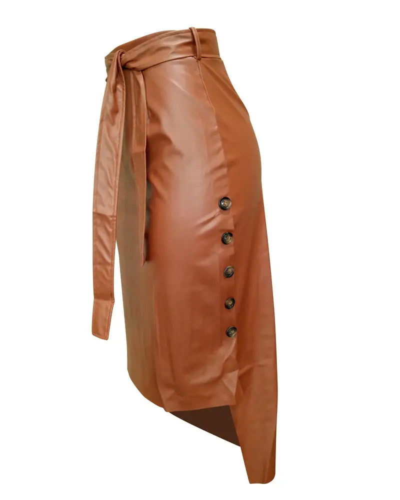 Women's Black Split Slim Fit Hip Skirt Autumn Winter — feature 11