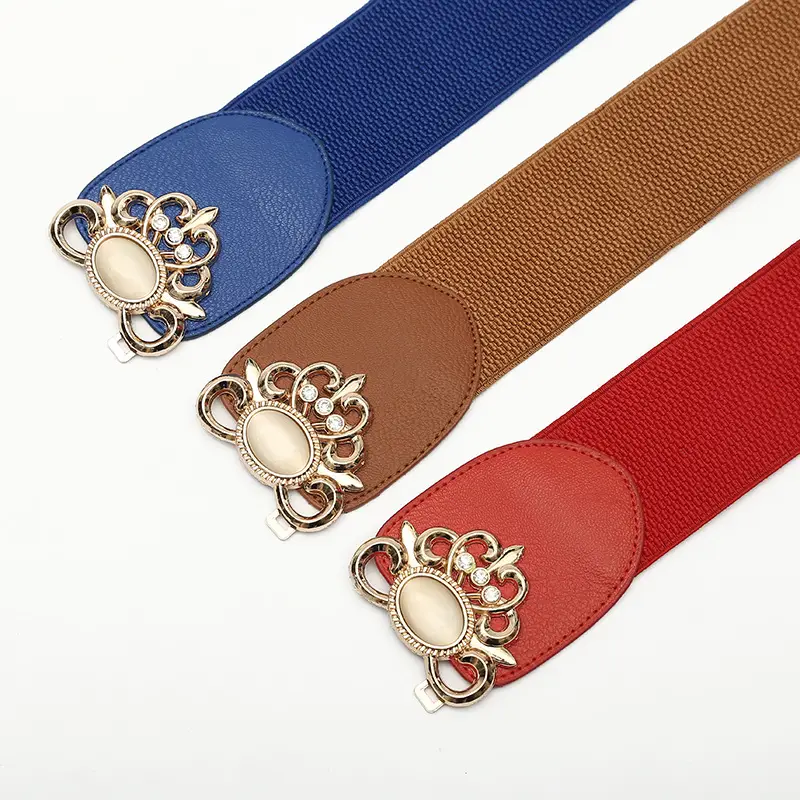 White Korean Cat's Eye Belt with Inlay Button - Image 7