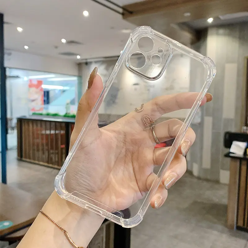 Apple 13 Pro Airbag Anti-Fall Mobile Phone Case 17 Air Thickened 12 Silicone 15Promax Large Hole Protective Cover - Image 2