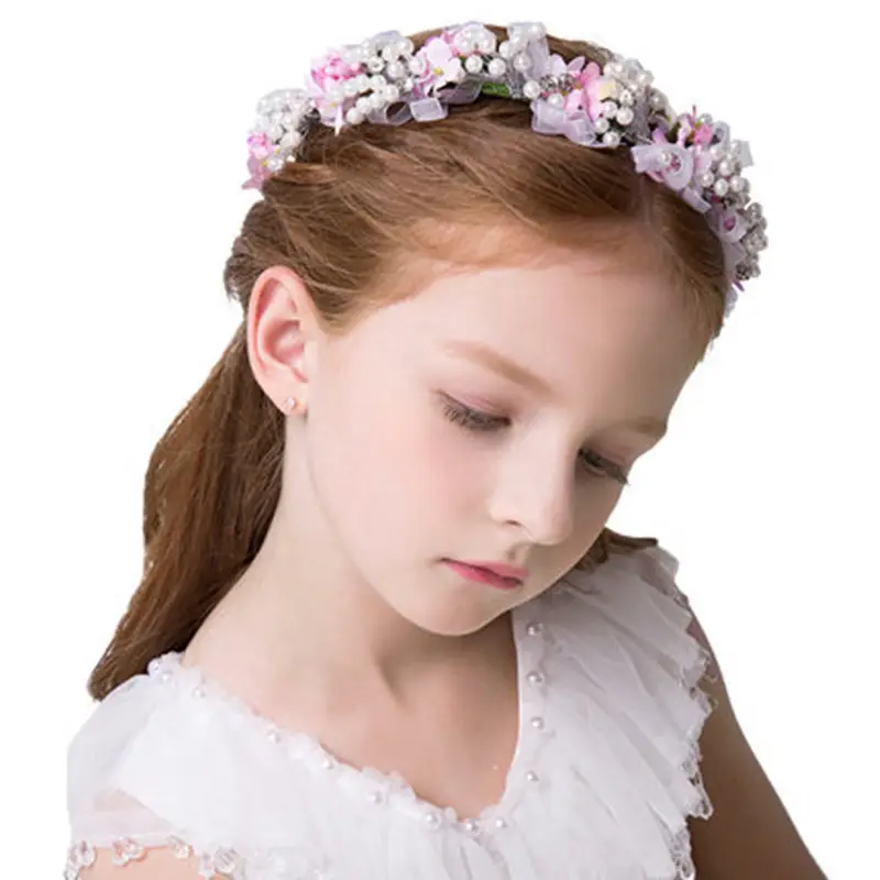 Korean Girl's Floral Crystal Hair Belt for Princess Style - Image 6
