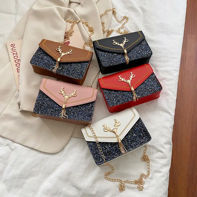Women's Sequin Deer Tassel Shoulder Bag 2021 - Image 7