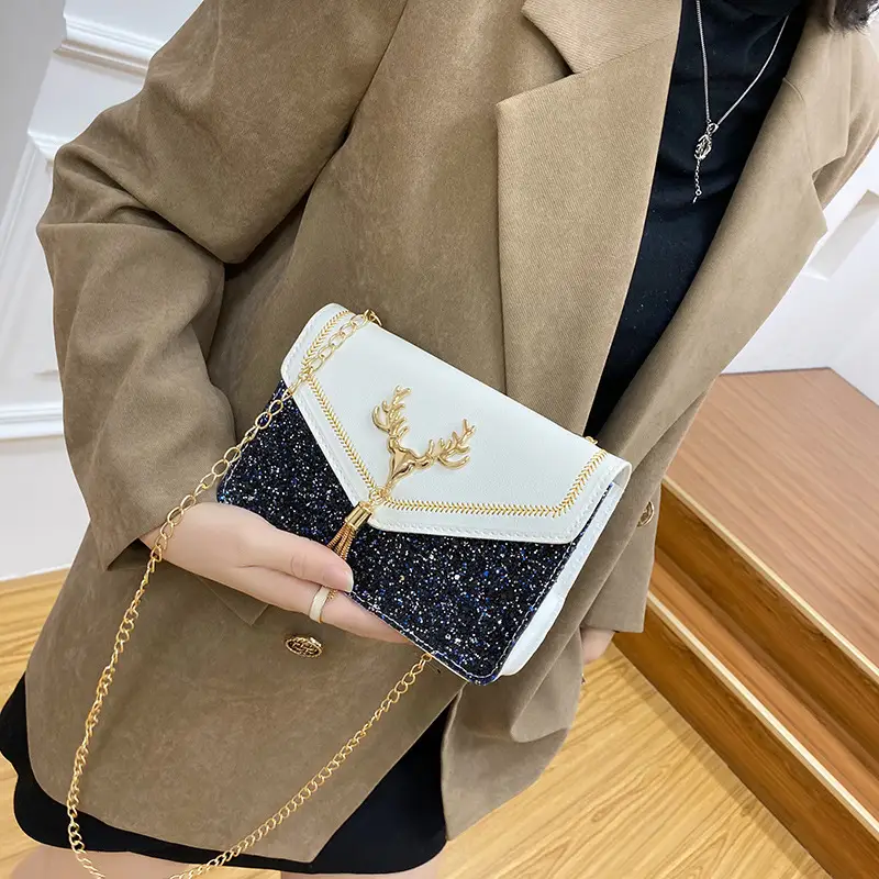 Women's Sequin Deer Tassel Shoulder Bag 2021 - Image 9