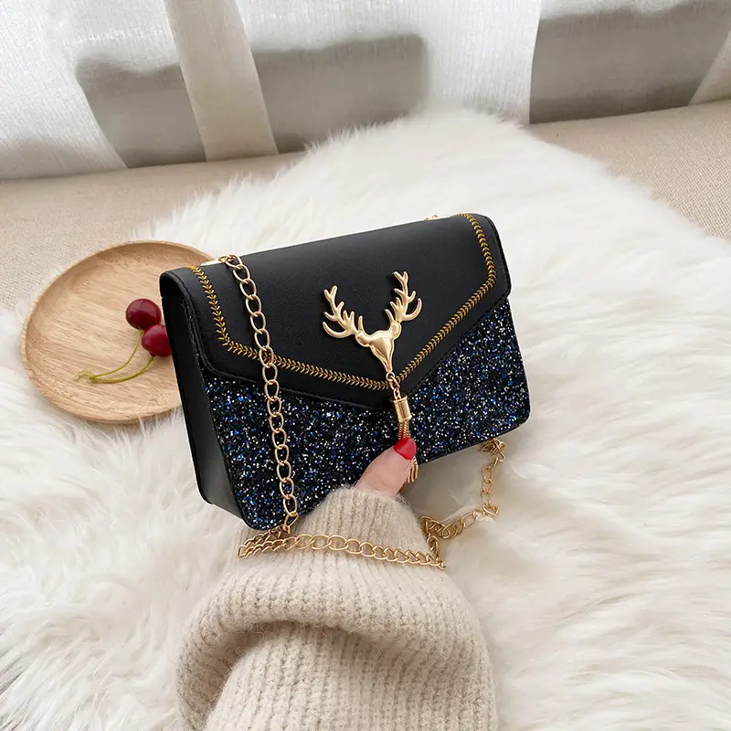 Women's Sequin Deer Tassel Shoulder Bag 2021 - Image 2