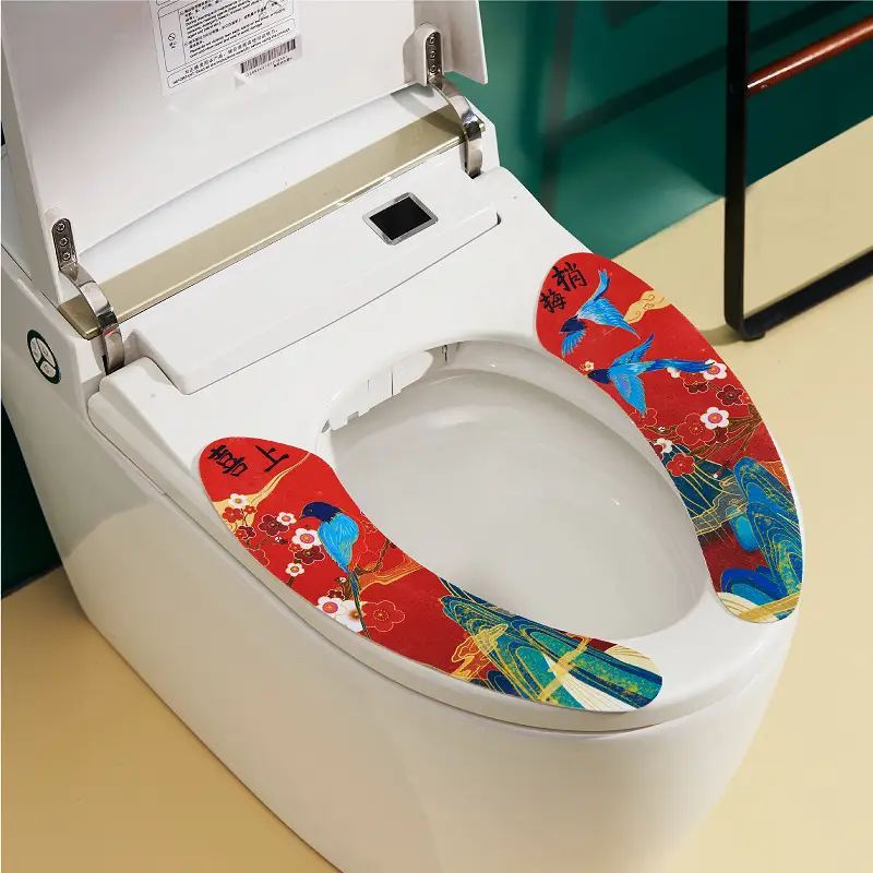 Waterproof Toilet Sticker Cartoon Four Seasons