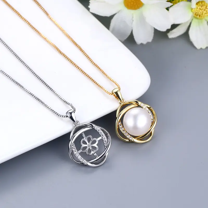 Cross-Border Freshwater Pearl Necklace with Gold Chain - Image 4