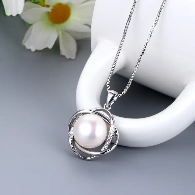 Cross-Border Freshwater Pearl Necklace with Gold Chain - Image 5