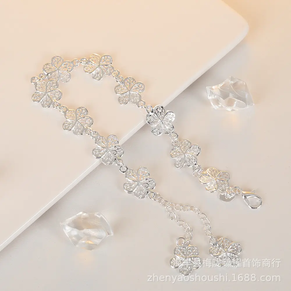 Silver Plated Hollow Butterfly Bracelet for Women - Image 2