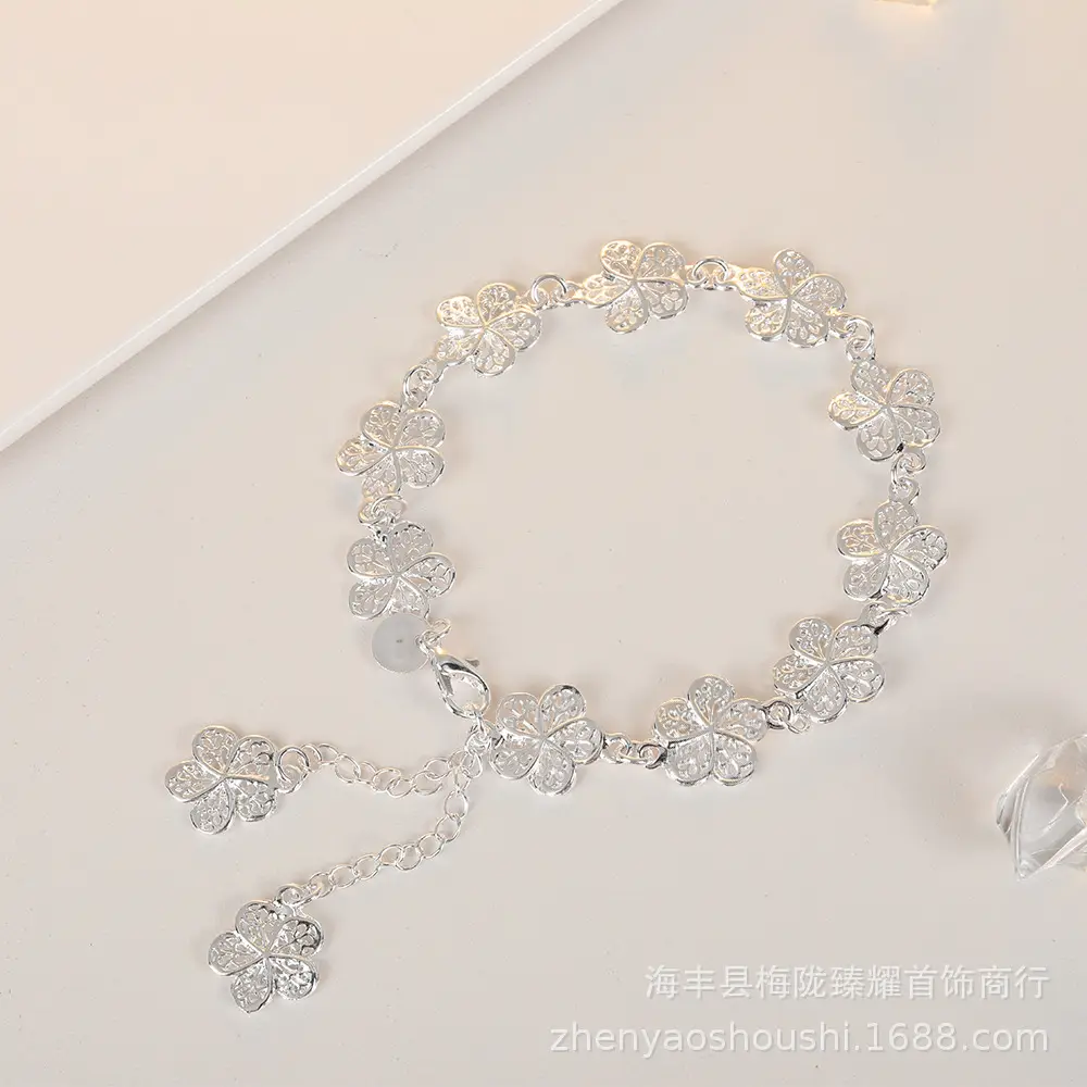 Silver Plated Hollow Butterfly Bracelet for Women - Image 3