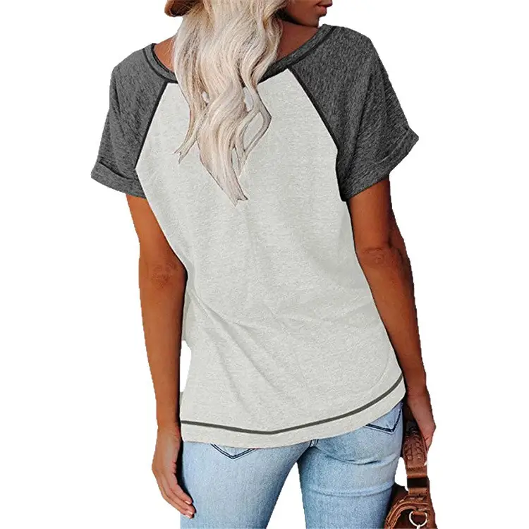 2025 Women Green V-Neck T-Shirt Plus Size - Image 8