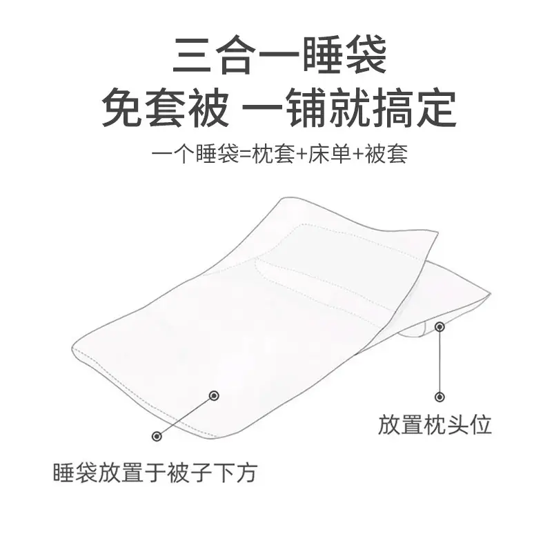 Hotel-Grade Disposable Sleeping Bag Set Double Use Summer - Image 24