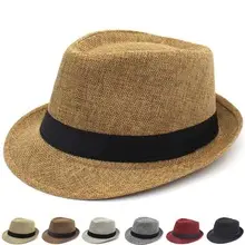 Men's Pure Color Cotton Sun Hat Two Hole Flat Top — feature 19