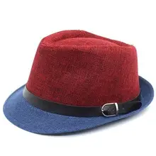 Men's Pure Color Cotton Sun Hat Two Hole Flat Top — feature 21