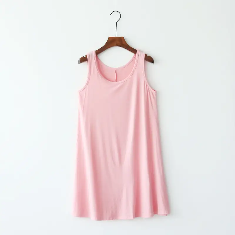 Women's Red Sleeveless Nightgown Plus Size Plus Fat Belly Covering - Image 2