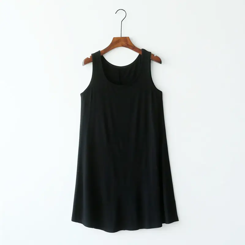 Women's Red Sleeveless Nightgown Plus Size Plus Fat Belly Covering - Image 4