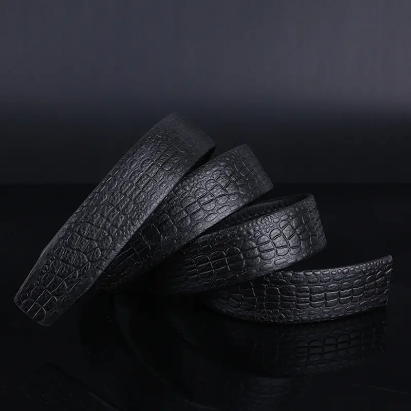 Brown Croc Leather Belt for Men Wholesale Automatic Buckle - Image 6