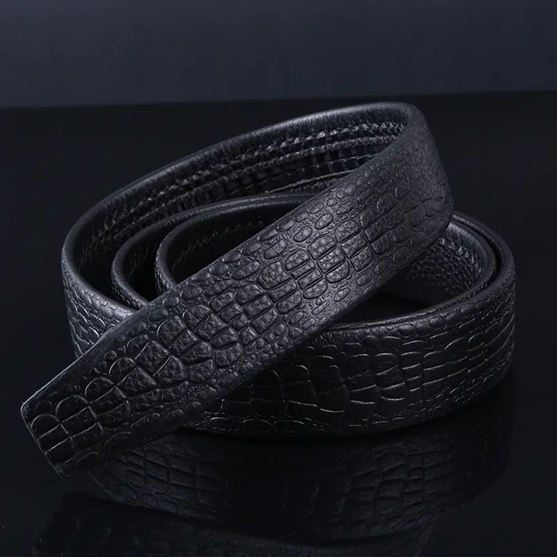 Brown Croc Leather Belt for Men Wholesale Automatic Buckle - Image 7