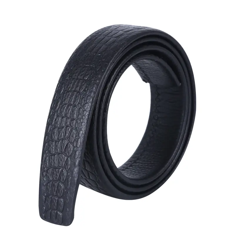 Brown Croc Leather Belt for Men Wholesale Automatic Buckle - Image 8