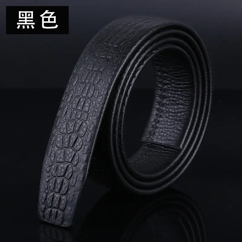 Brown Croc Leather Belt for Men Wholesale Automatic Buckle - Image 2
