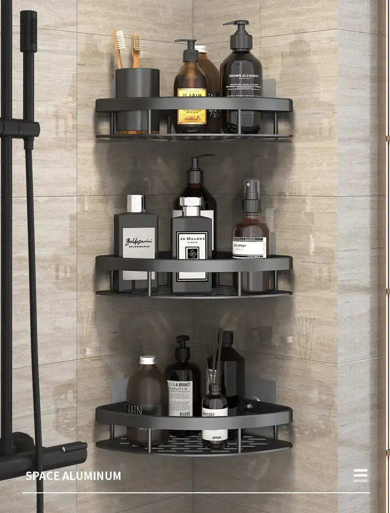 Suction Toilet Storage Rack Wall Hanging Bathroom Storage — feature 13