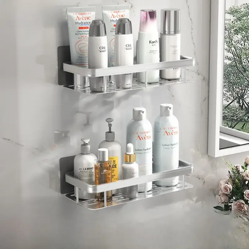 Suction Toilet Storage Rack Wall Hanging Bathroom Storage - Image 11