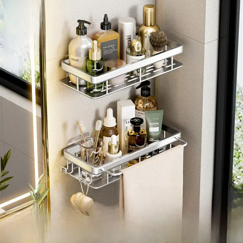 Suction Toilet Storage Rack Wall Hanging Bathroom Storage - Image 12