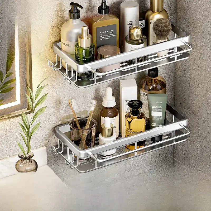 Suction Toilet Storage Rack Wall Hanging Bathroom Storage - Image 13