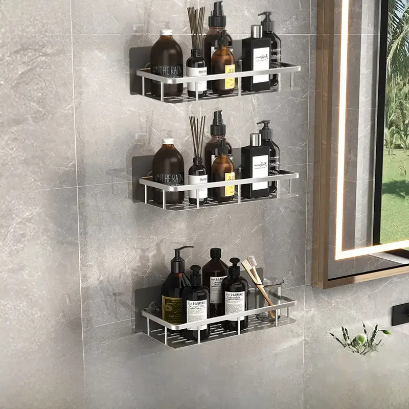 Suction Toilet Storage Rack Wall Hanging Bathroom Storage - Image 16