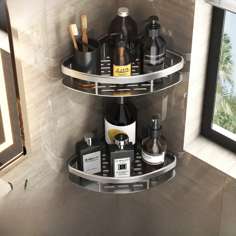 Suction Toilet Storage Rack Wall Hanging Bathroom Storage - Image 18