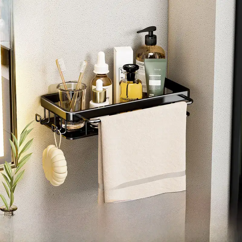 Suction Toilet Storage Rack Wall Hanging Bathroom Storage - Image 2