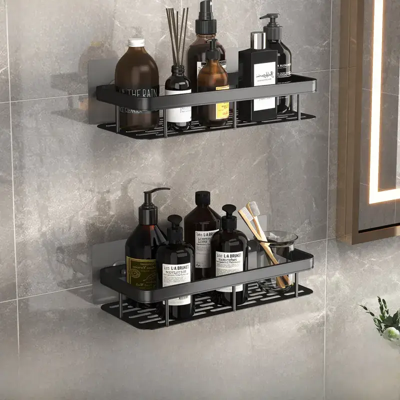 Suction Toilet Storage Rack Wall Hanging Bathroom Storage - Image 3