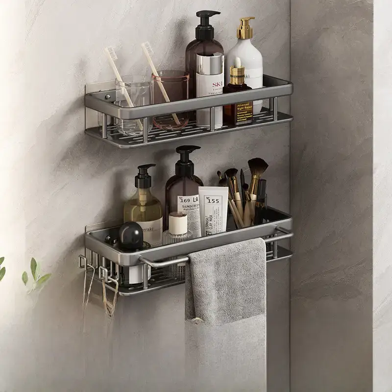 Suction Toilet Storage Rack Wall Hanging Bathroom Storage - Image 30