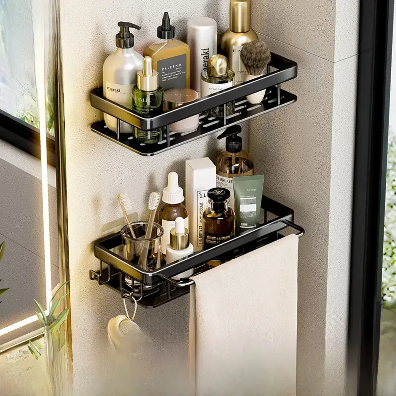 Suction Toilet Storage Rack Wall Hanging Bathroom Storage - Image 4