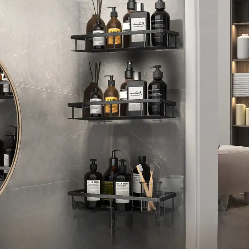 Suction Toilet Storage Rack Wall Hanging Bathroom Storage - Image 8