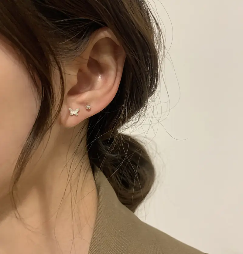 S925 Sterling Silver Butterfly Earrings for Women