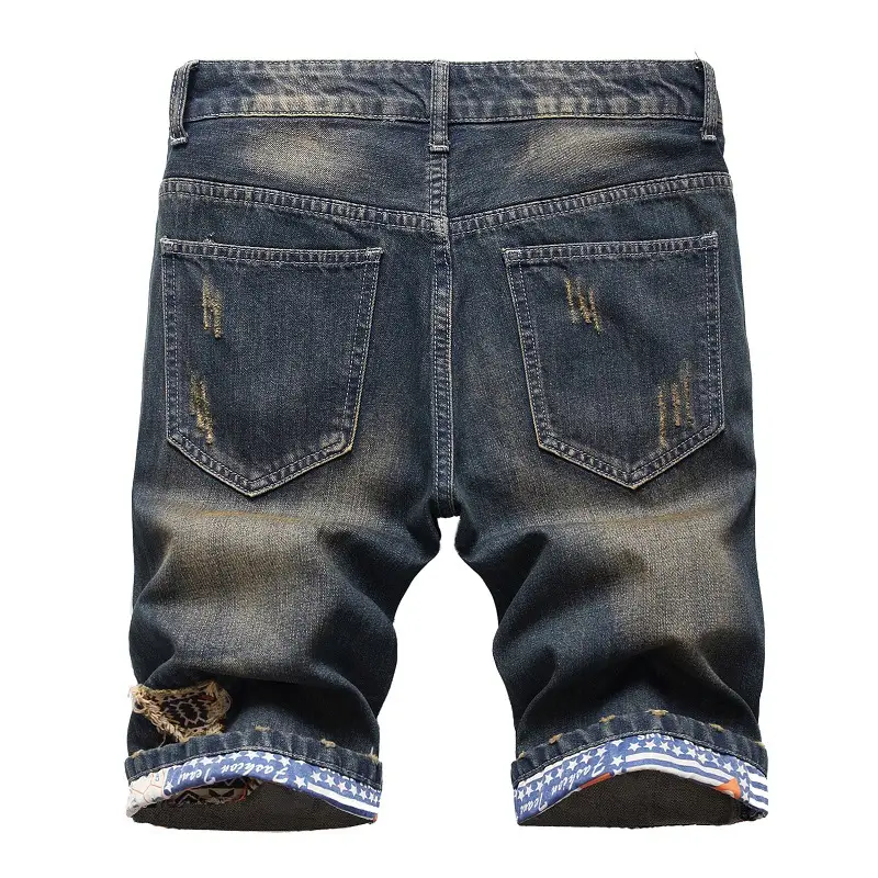 Ripped Denim Shorts for Men 2024 Export Style