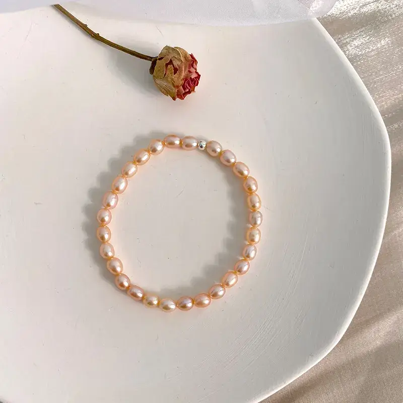 Freshwater Pearl Bracelet 4-5mm Elastic Rope Design
