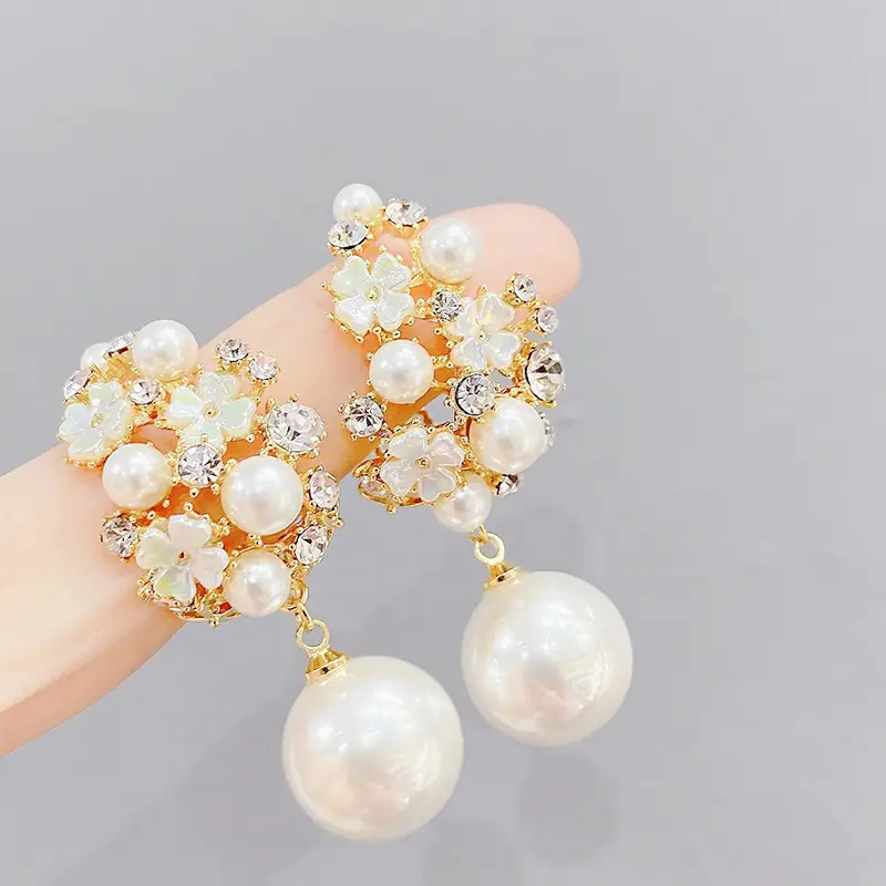 S925 Gold Pearl Earrings for Women - Image 3