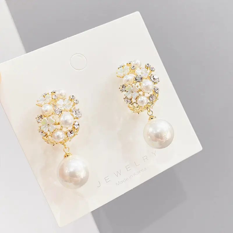 S925 Gold Pearl Earrings for Women - Image 5
