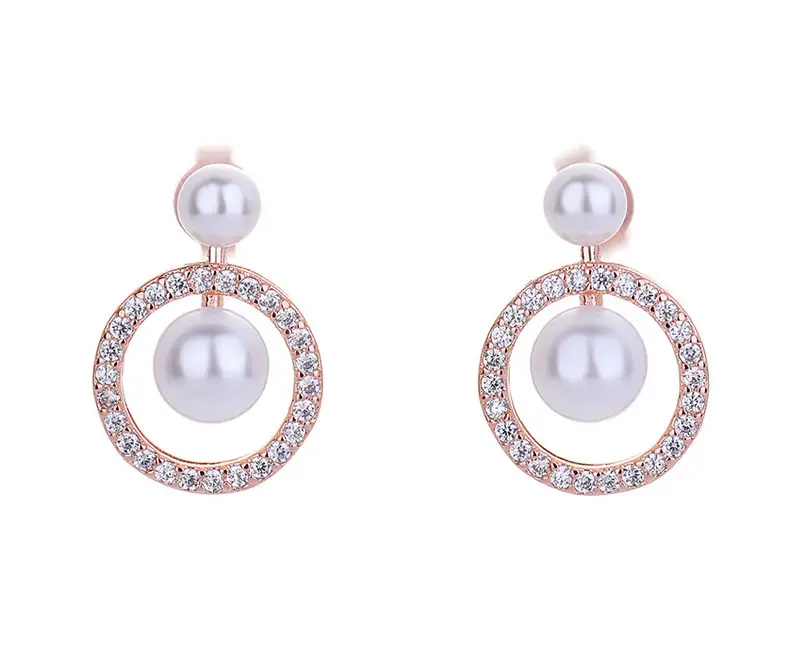Round Pearl Earrings with Crystal Accents — feature 12