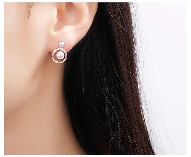 Round Pearl Earrings with Crystal Accents — feature 15