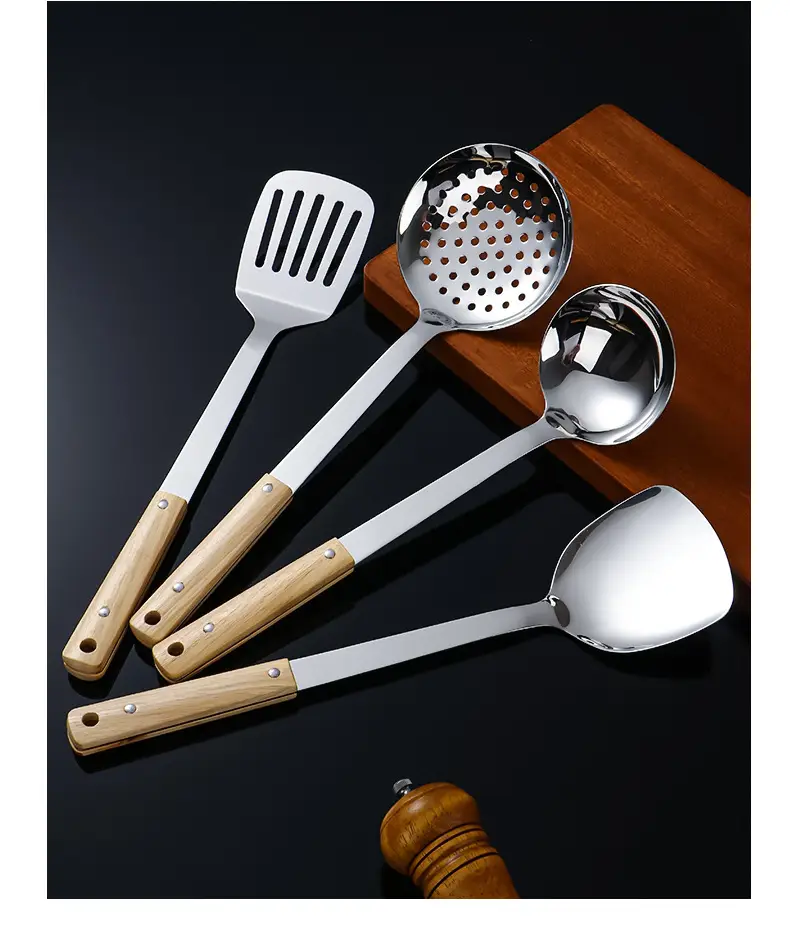 Non-Magnetic Stainless Steel Colander Spoon Set — feature 11